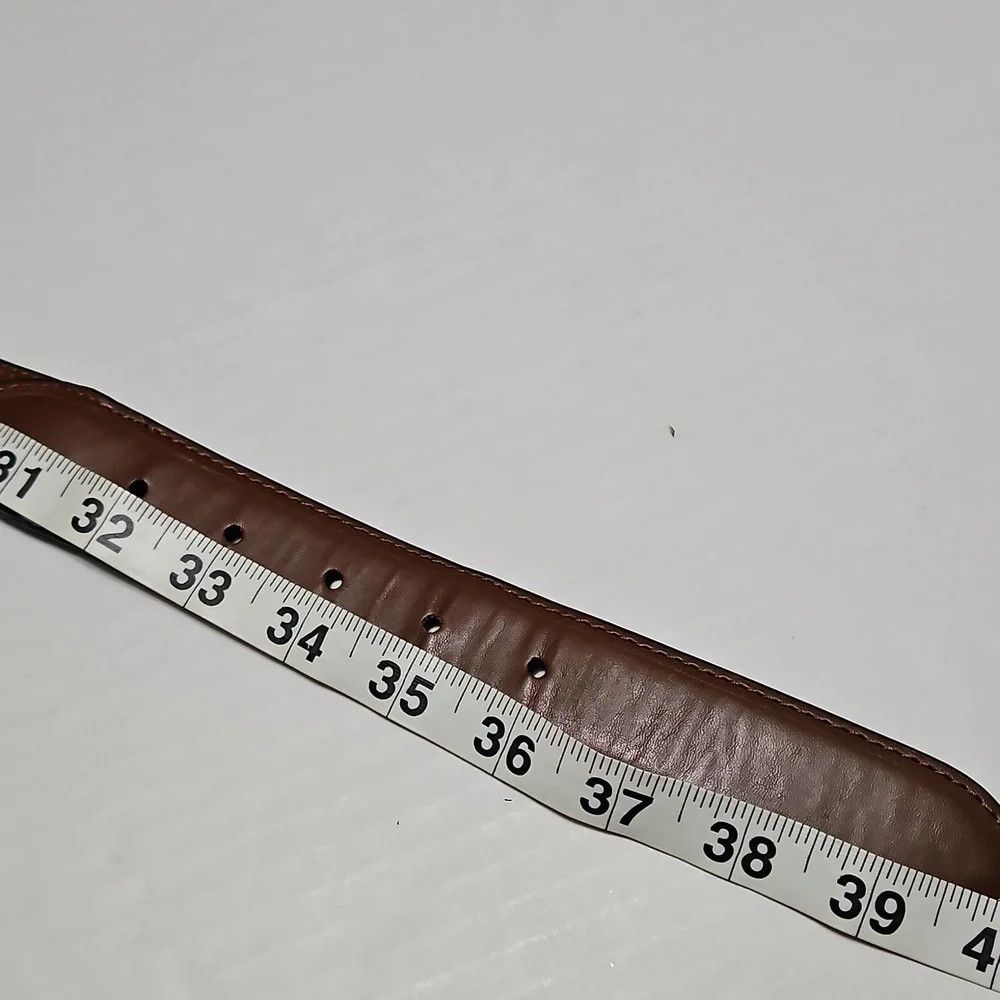 TDKJ Brown Leather Men's Belt Size 34/35